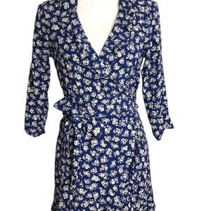 Sezane Floral Wrap Dress
